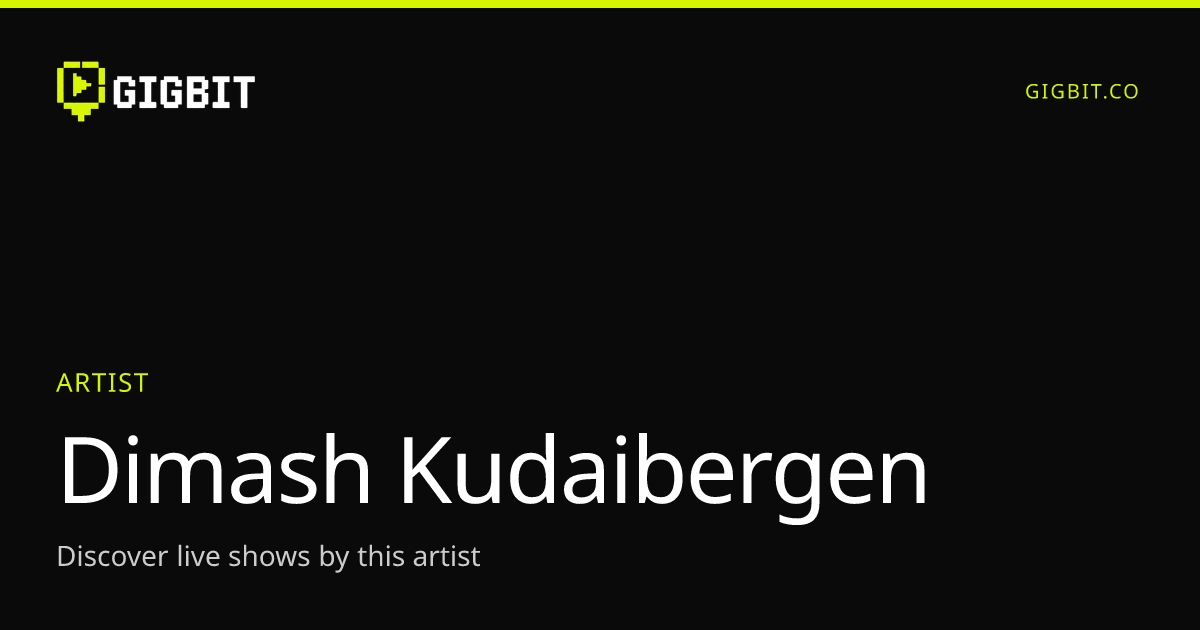 Dimash Kudaibergen