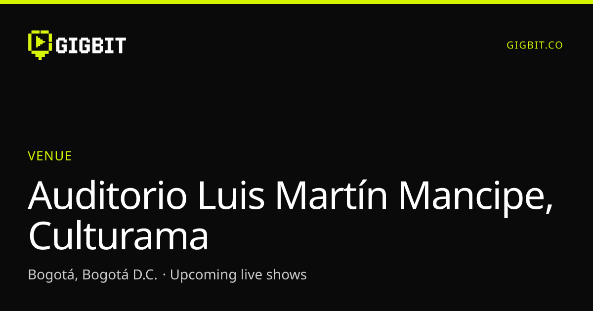 Auditorio Luis Martín Mancipe, Culturama