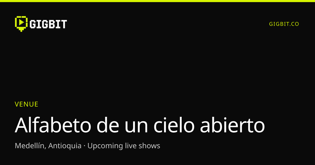 Alfabeto de un cielo abierto