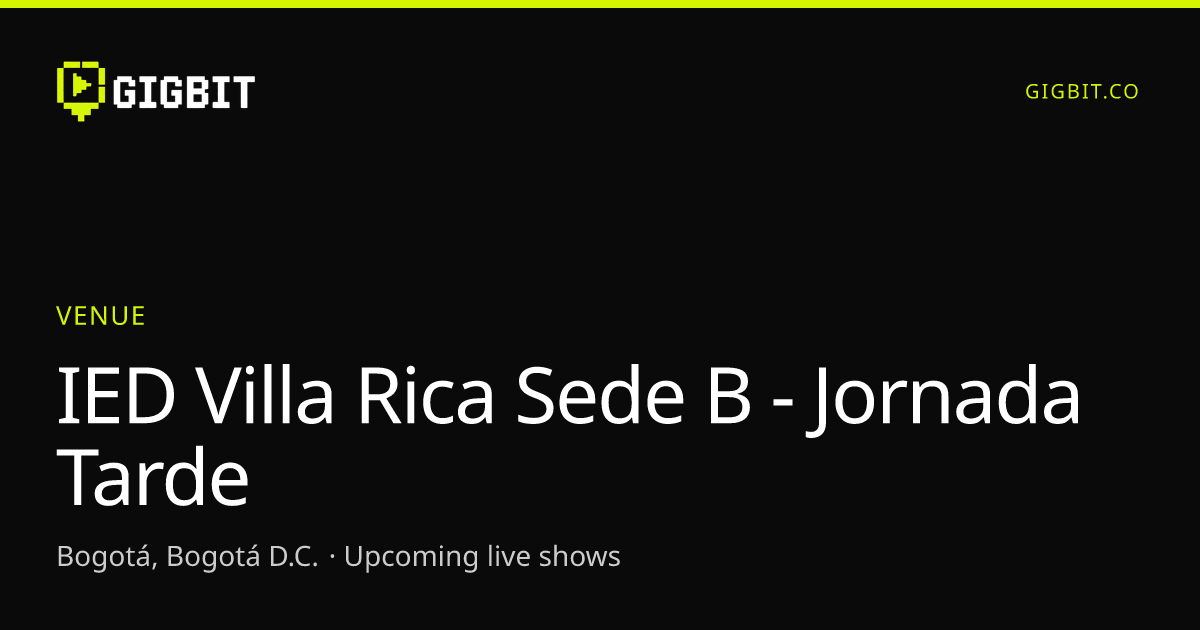 IED Villa Rica Sede B - Jornada Tarde