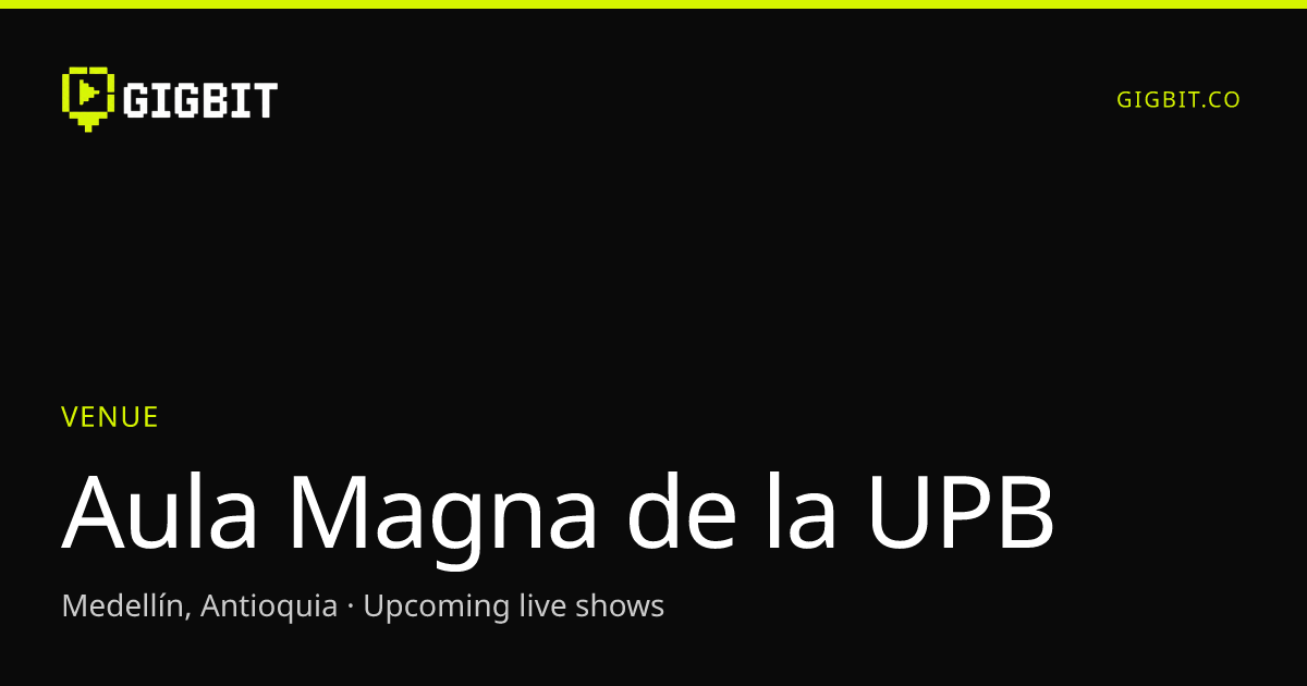 Aula Magna de la UPB