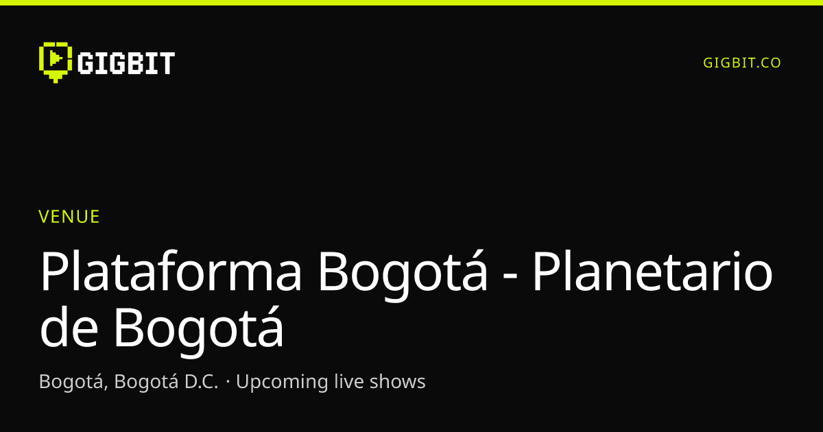 Plataforma Bogotá - Planetario de Bogotá
