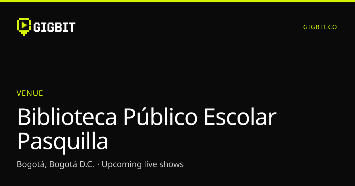 Biblioteca Público Escolar Pasquilla
