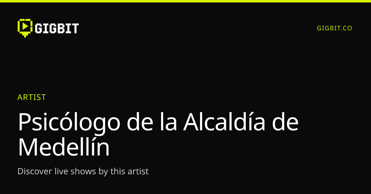 Psicólogo de la Alcaldía de Medellín
