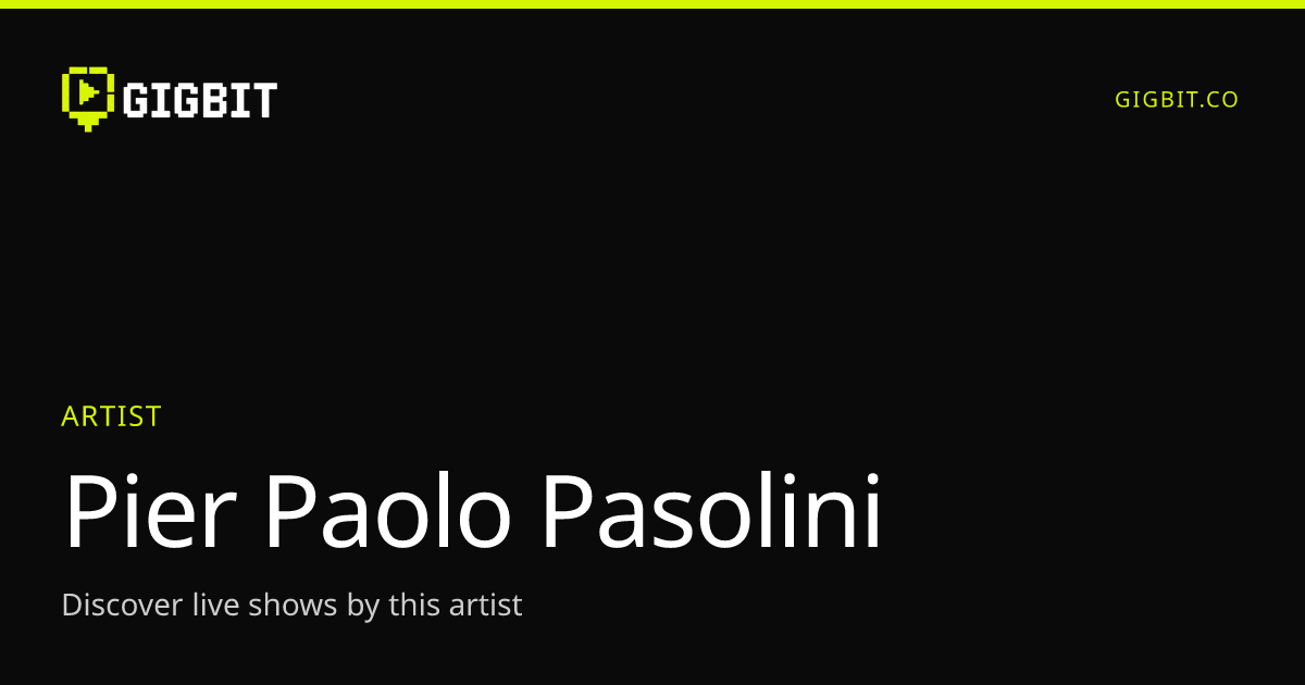 Pier Paolo Pasolini
