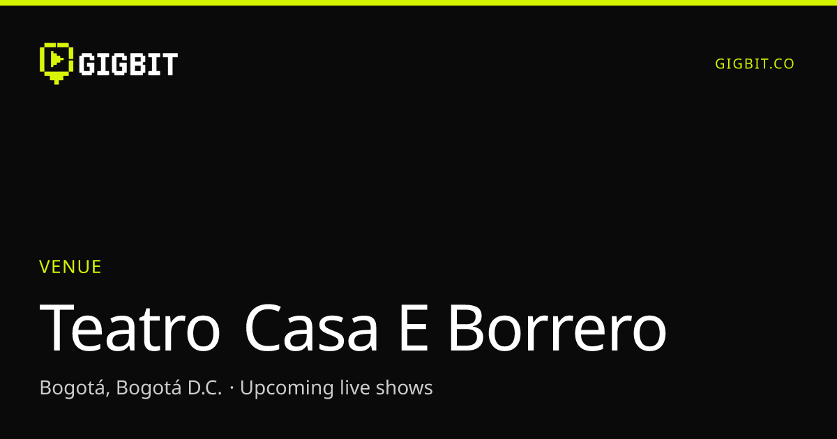 Teatro Casa E Borrero