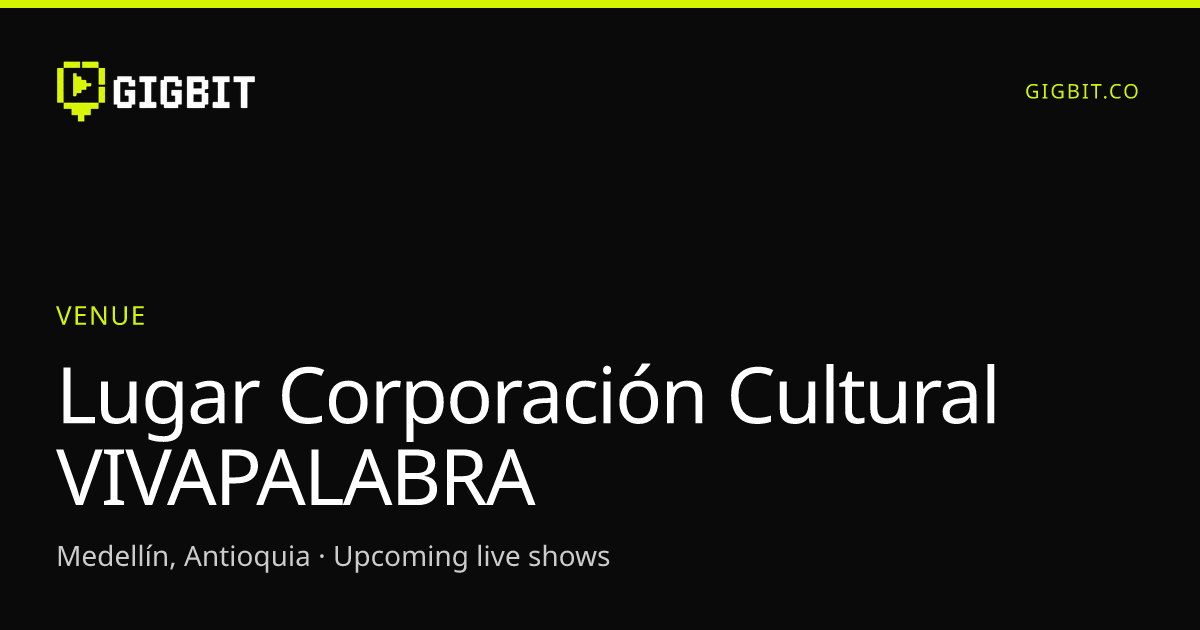 Lugar Corporación Cultural VIVAPALABRA