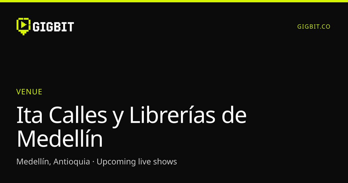 Ita Calles y Librerías de Medellín