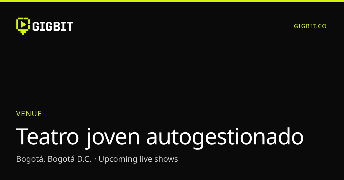 Teatro joven autogestionado