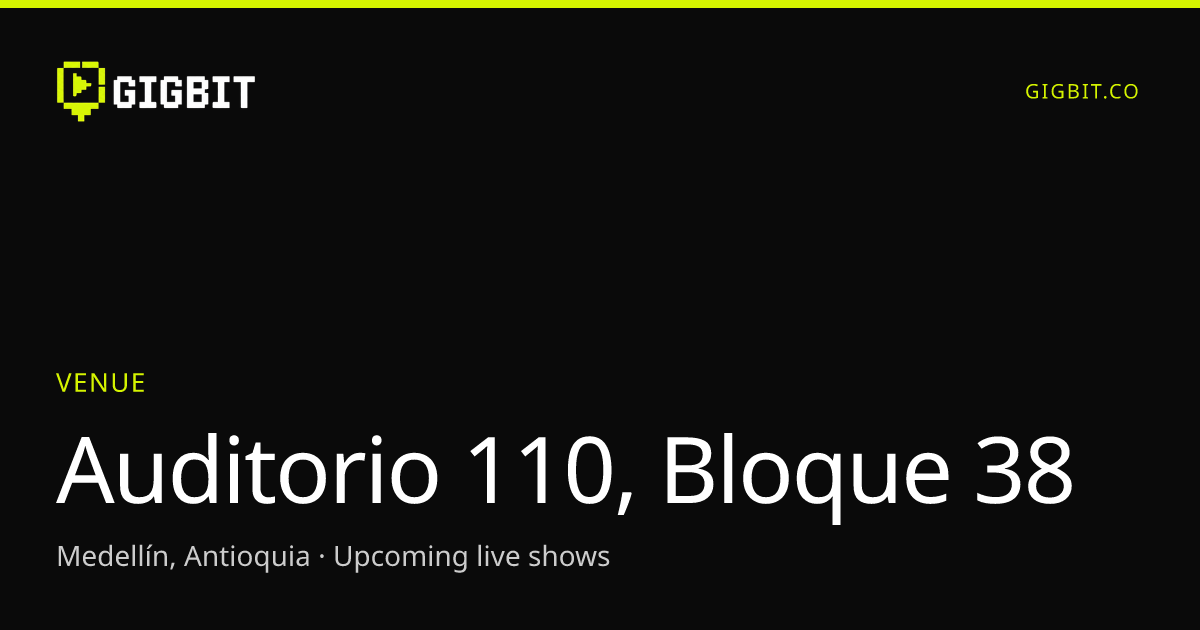 Auditorio 110, Bloque 38