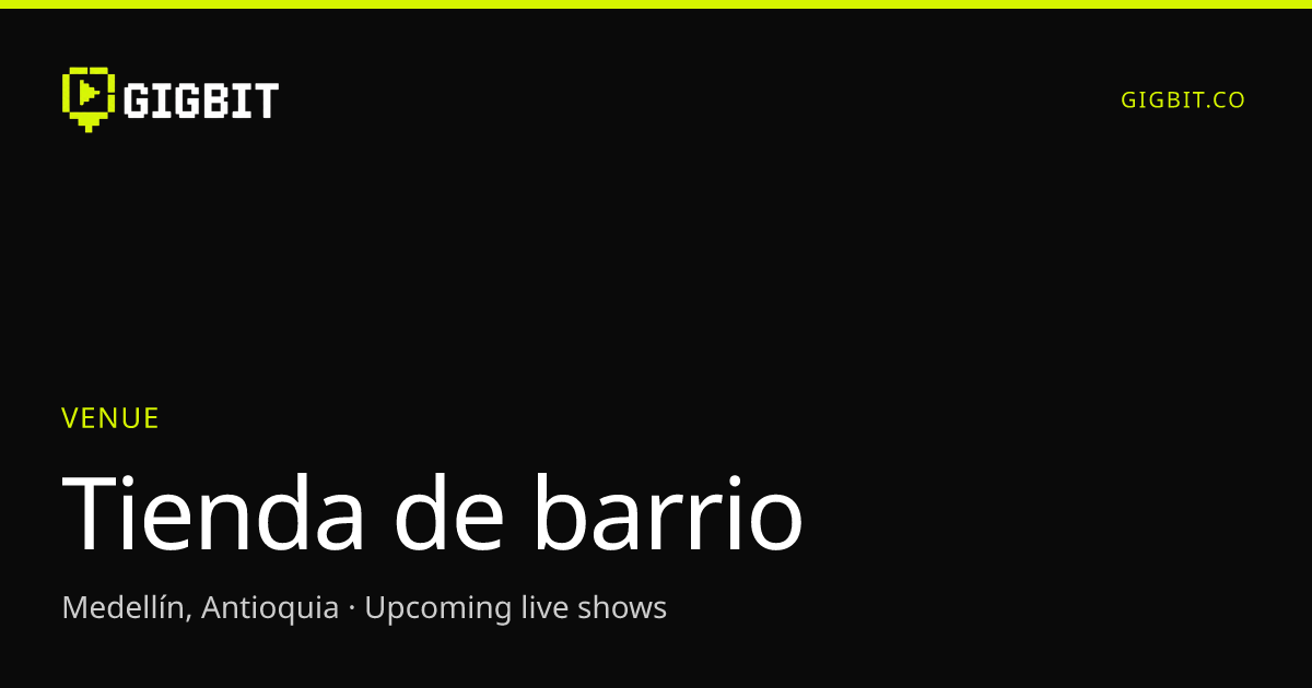 Tienda de barrio
