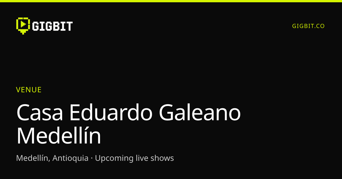 Casa Eduardo Galeano Medellín