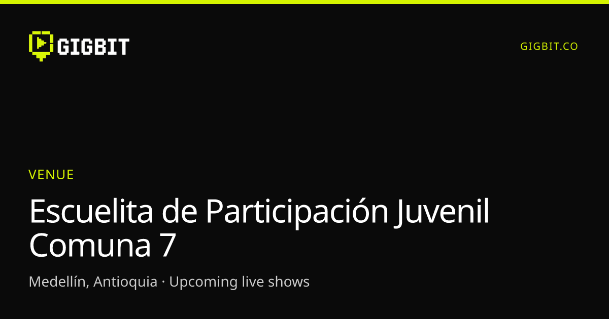 Escuelita de Participación Juvenil Comuna 7