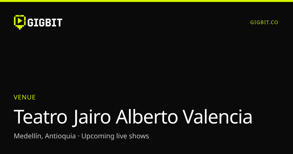 Teatro Jairo Alberto Valencia