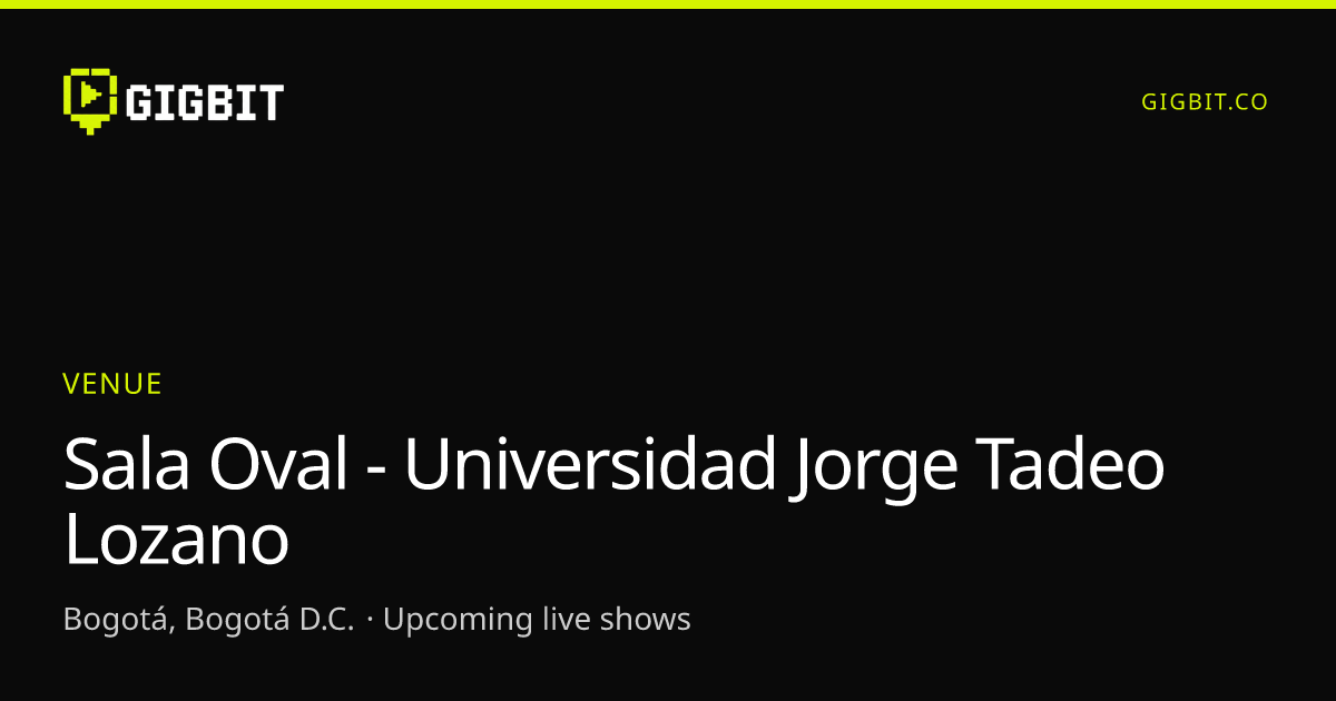 Sala Oval - Universidad Jorge Tadeo Lozano