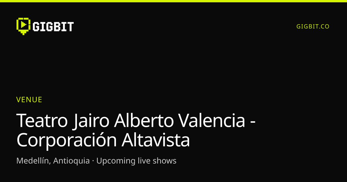 Teatro Jairo Alberto Valencia - Corporación Altavista