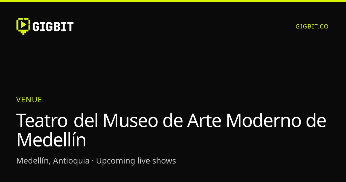 Teatro del Museo de Arte Moderno de Medellín