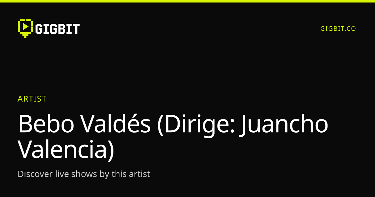 Bebo Valdés (Dirige: Juancho Valencia)
