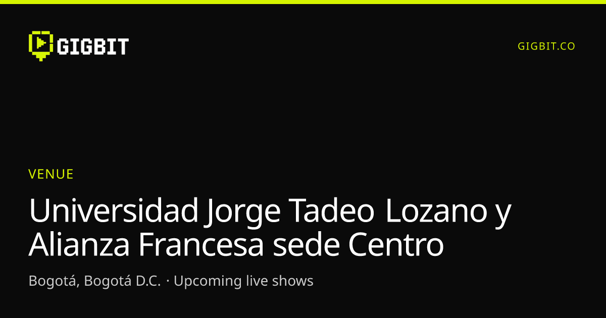 Universidad Jorge Tadeo Lozano y Alianza Francesa sede Centro