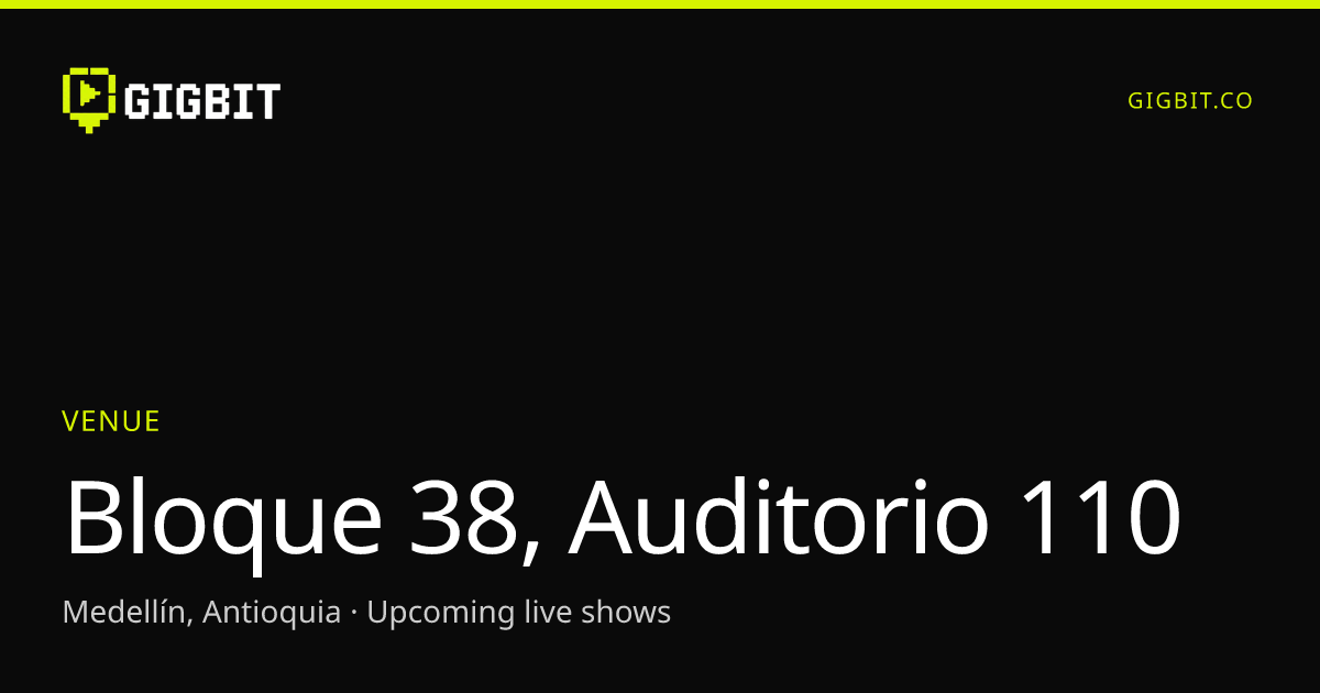 Bloque 38, Auditorio 110